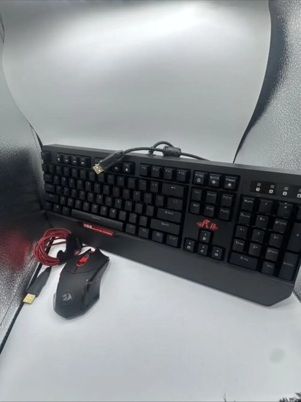 Rii Mechanical Keyboard K66 104 Keys with Red Switches, and LED Backlit